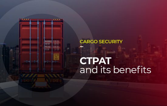 Over the picture of a cargo truck, ot is written CTPAT and its benefits