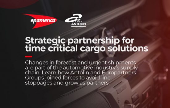 Strategic partnership for time critical cargo solutions Changes in forecast and urgent shipments are part of the automotive industry’s supply chain. Learn how Antolin and Europartners Groups joined forces to avoid line stoppages and grow as partners.